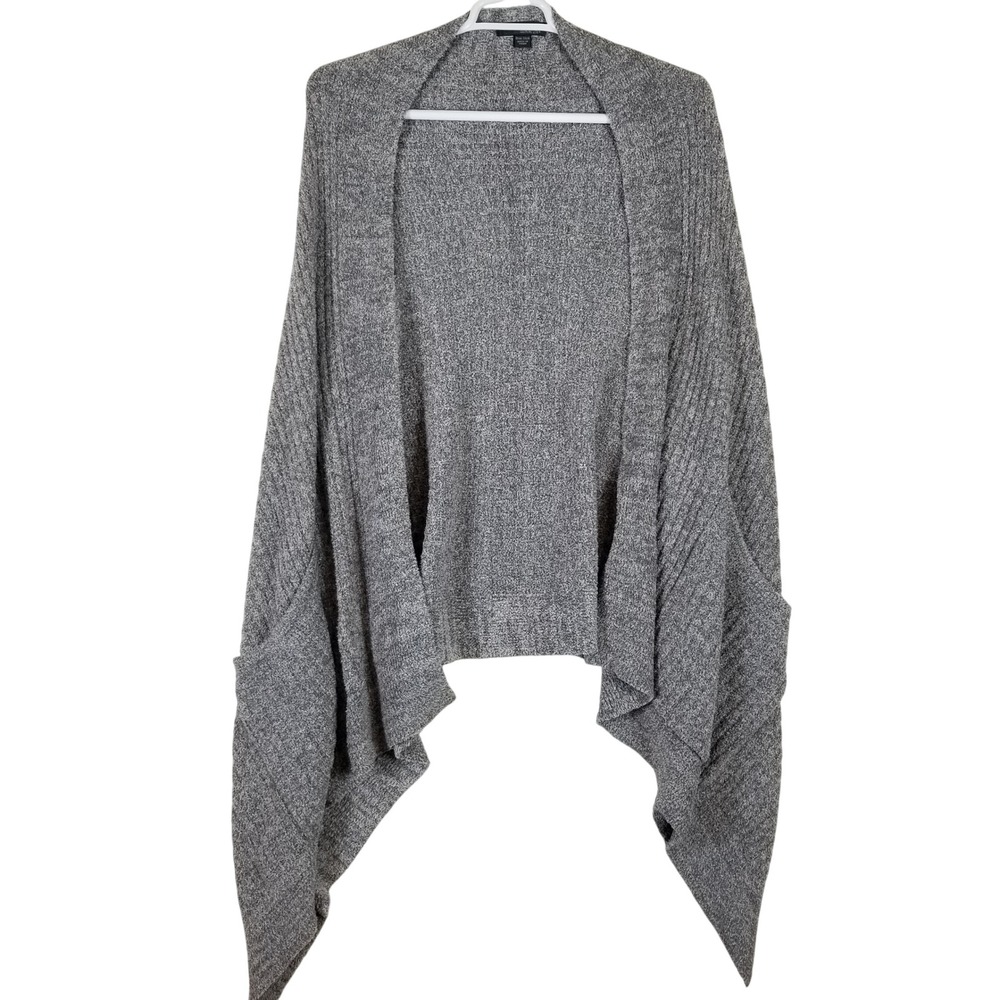 Barefoot Dreams Cardigan Women One Size Gray CozyChic Lite Open Front Draped 460